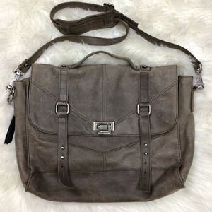 Tylie Malibu Y2K Brown Leather Laptop Messenger Bag